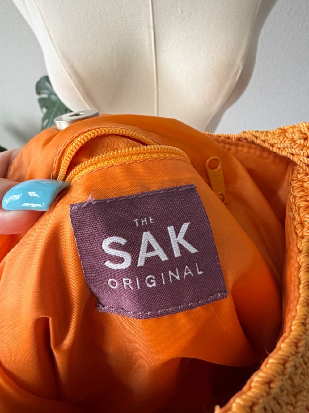 The Sak Original Crochet Hobo Bag Orange - Picture 6 of 8